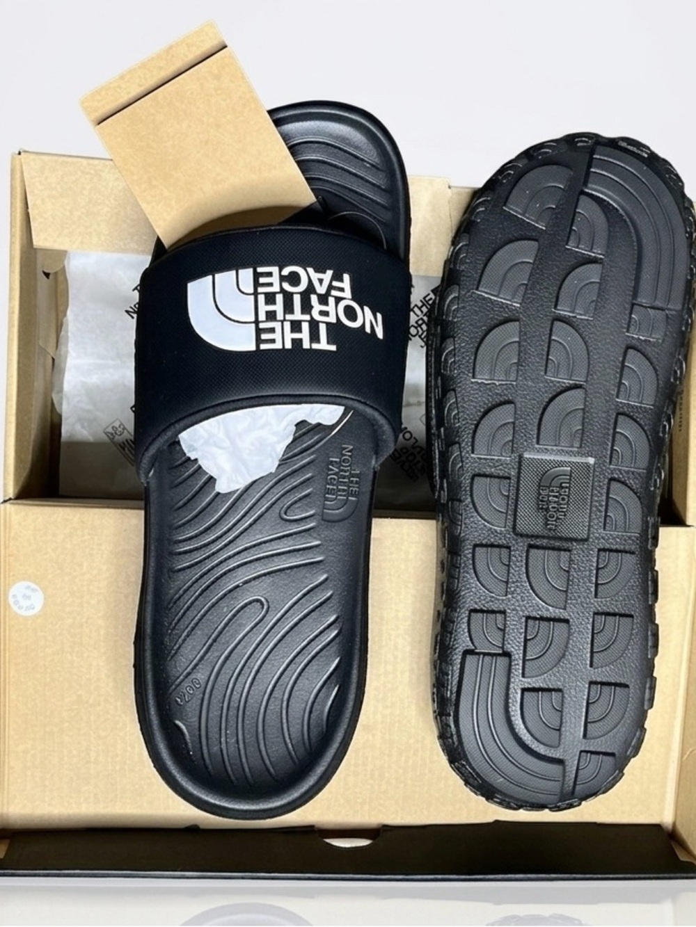 The North Face Women’s Never Stop Cush Slide Sandals – Black/White Size 10 - Picture 5 of 6